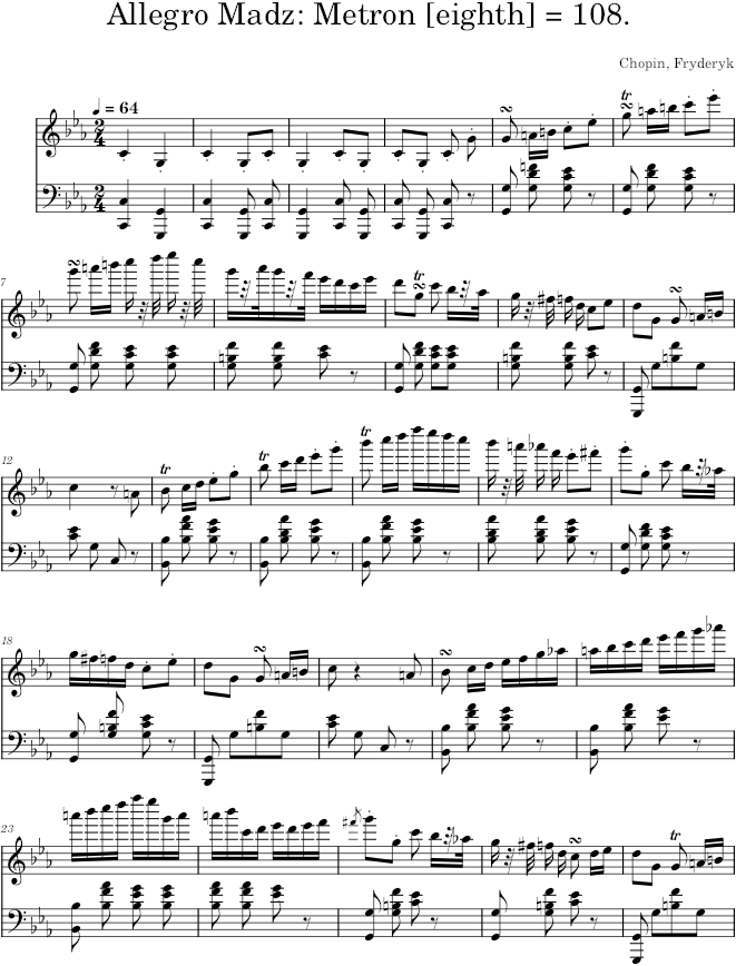 Rondo in C minor Op. 1 (Brzezina ed.) - Chopin — first page preview
