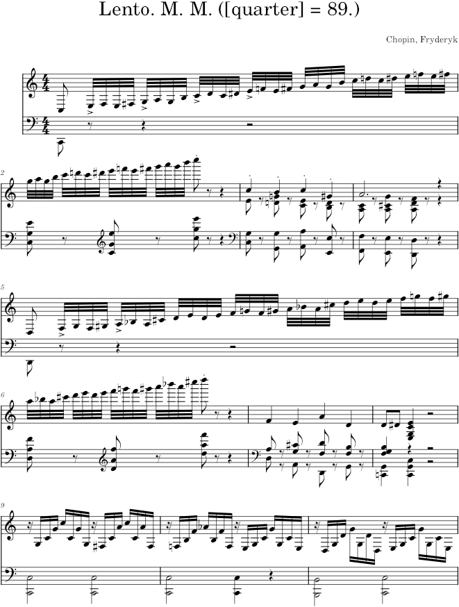 Polonaise in C major Op. 3 (Mechetti ed.) - Chopin — first page preview