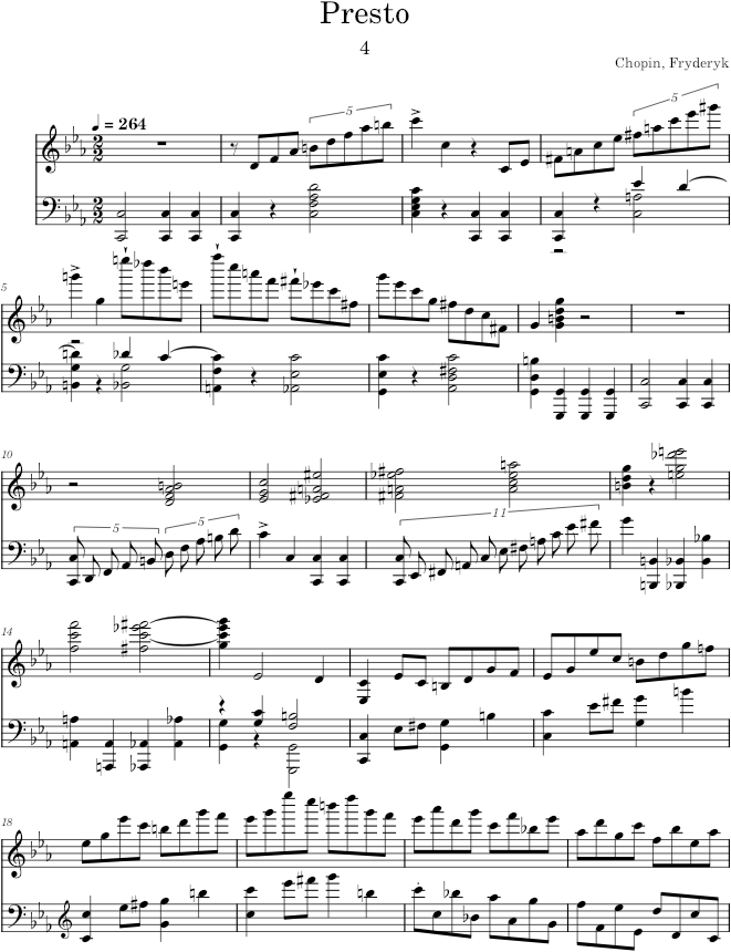 Sonata in C minor Op. 4 (Robert Cocks ed.) - Chopin — first page preview