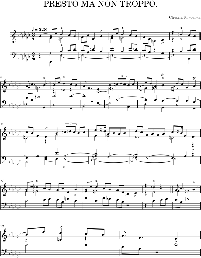 Mazurka in E-flat minor Op. 6 No. 4 (Kistner ed.) - Chopin — first page preview