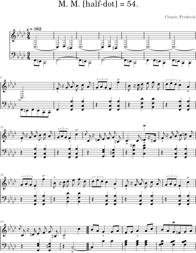 Mazurka in F minor Op. 7 No. 3 (Kistner ed.) - Chopin — first page preview