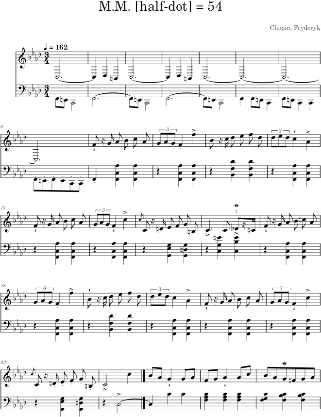 Mazurka in F minor Op. 7 No. 3 (Schlesinger ed.) - Chopin — first page preview