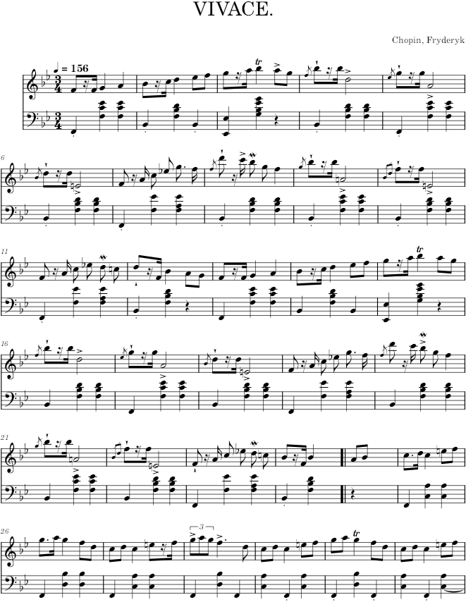Mazurka in B-flat major Op. 7 No. 1 (Wessel ed.) - Chopin — first page preview