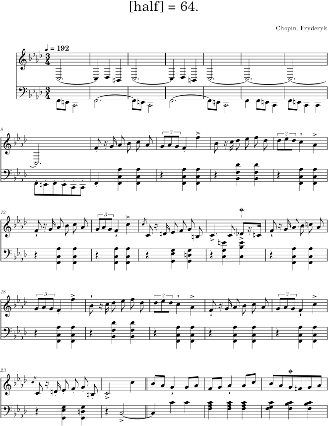 Mazurka in F minor Op. 7 No. 3 (Wessel ed.) - Chopin — first page preview