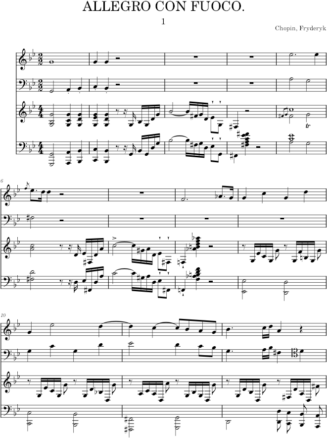 Trio in G minor Op. 8 (Kistner ed.) - Chopin — first page preview