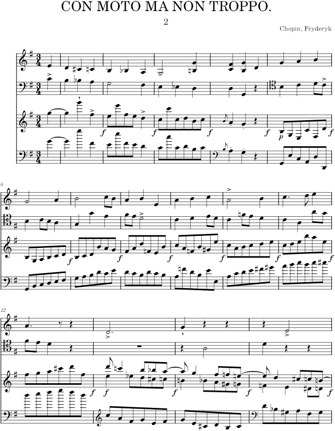 Trio in G minor Op. 8 (Kistner ed.) - Chopin — first page preview