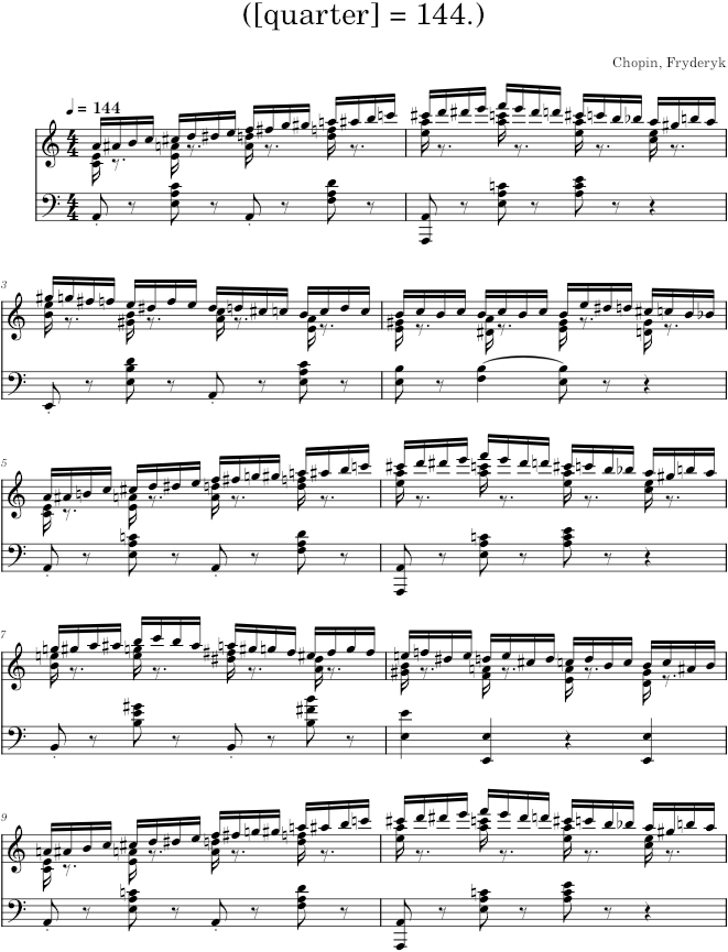 Etude in A minor Op. 10 No. 2 (Kistner ed.) - Chopin — first page preview