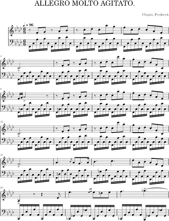 Etude in F minor Op. 10 No. 9 (Kistner ed.) - Chopin — first page preview