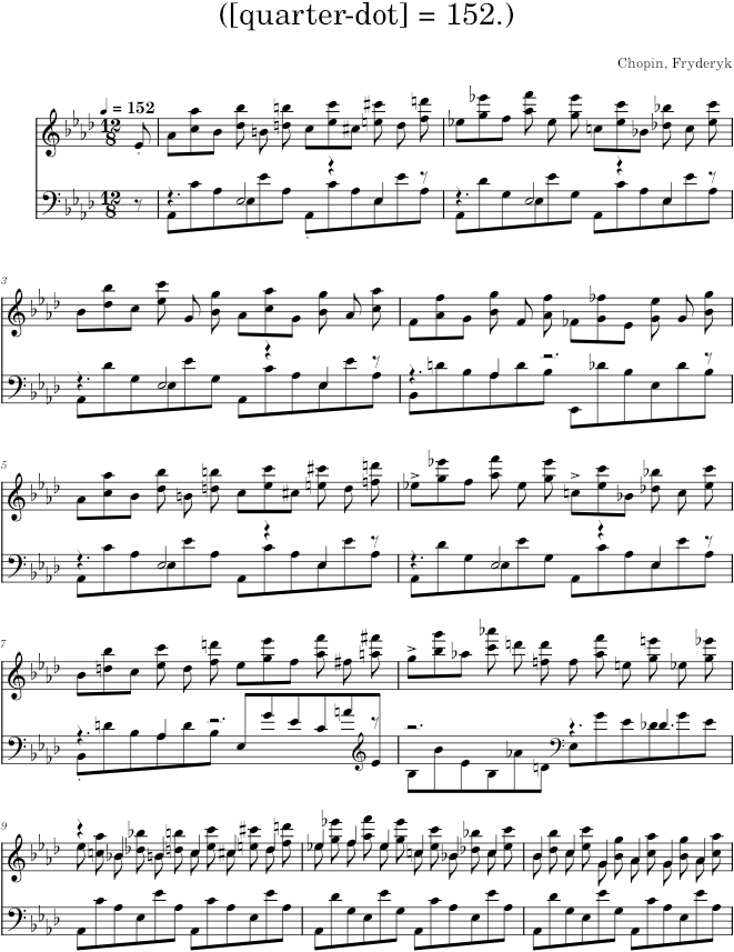 Etude in A-flat major Op. 10 No. 10 (Kistner ed.) - Chopin — first page preview