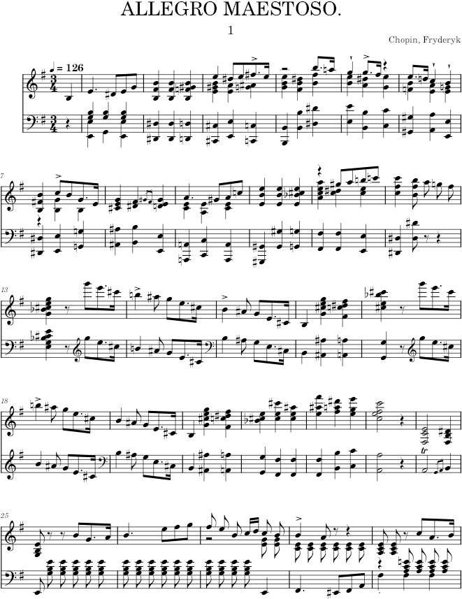 Concerto in E minor Op. 11 (Kistner ed.) - Chopin — first page preview