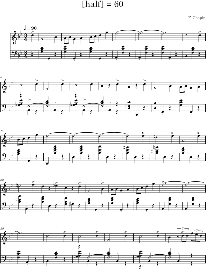 Nocturne in G minor Op. 15 No. 3 (Schlesinger ed.) - Chopin — first page preview