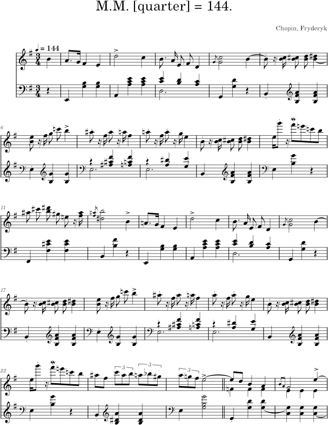 Mazurka in E minor Op. 17 No. 2 (Breitkopf ed.) - Chopin — first page preview