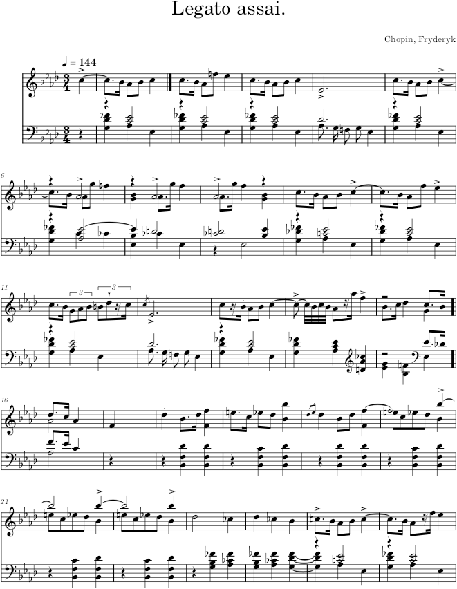 Mazurka in A-flat major Op. 17 No. 3 (Schlesinger ed.) - Chopin — first page preview