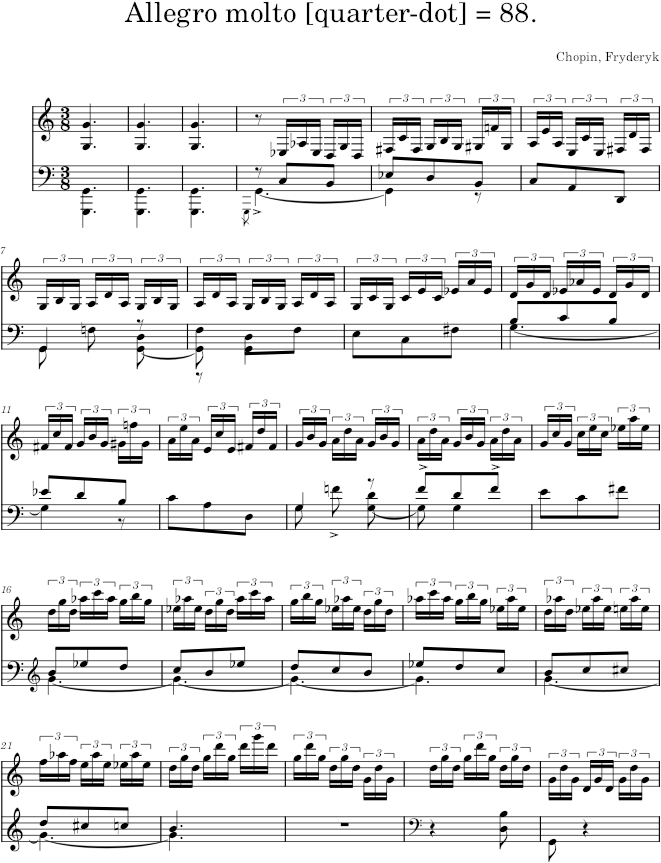 Bolero in A minor Op. 19 (Prilipp ed.) - Chopin — first page preview