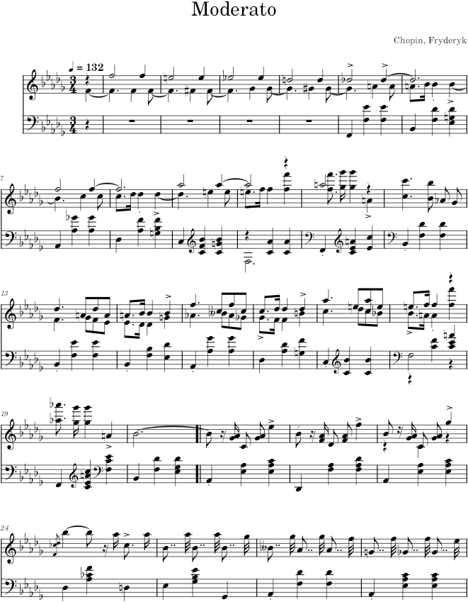 Mazurka in B-flat minor Op. 24 No. 4 (Schlesinger ed.) - Chopin — first page preview