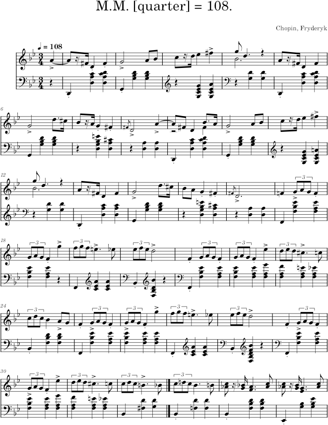 Mazurka in G minor Op. 24 No. 1 (Breitkopf ed.) - Chopin — first page preview