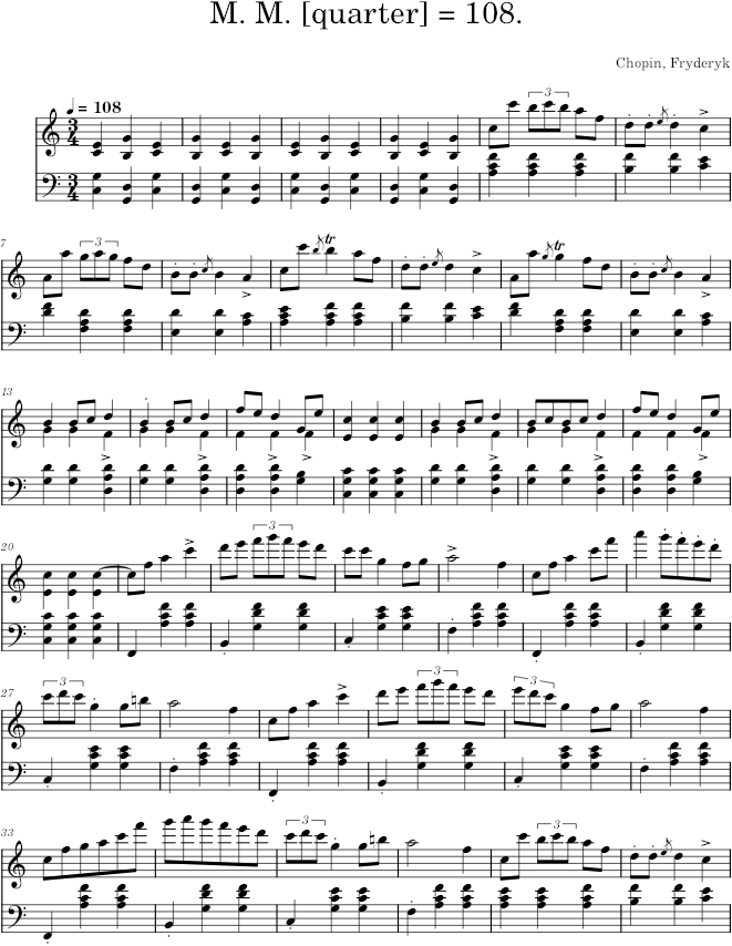 Mazurka in C major Op. 24 No. 2 (Breitkopf ed.) - Chopin — first page preview