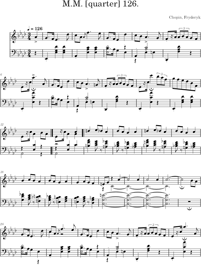 Mazurka in A-flat major Op. 24 No. 3 (Breitkopf ed.) - Chopin — first page preview