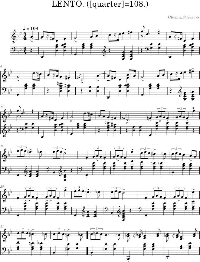 Mazurka in G minor Op. 24 No. 1 (Wessel ed.) - Chopin — first page preview
