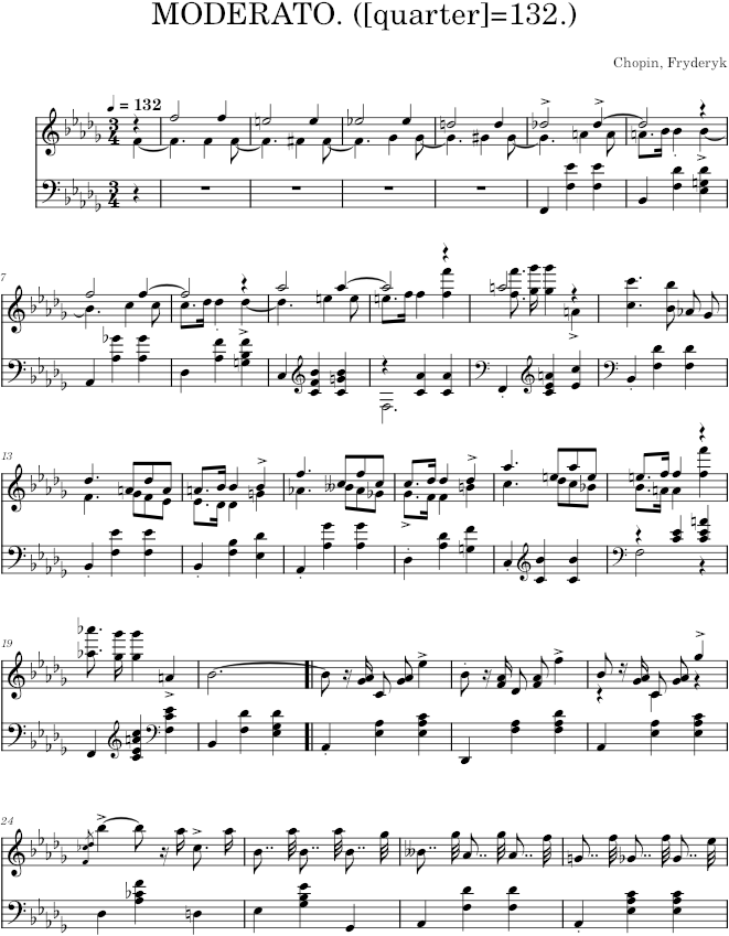Mazurka in B-flat minor Op. 24 No. 4 (Wessel ed.) - Chopin — first page preview
