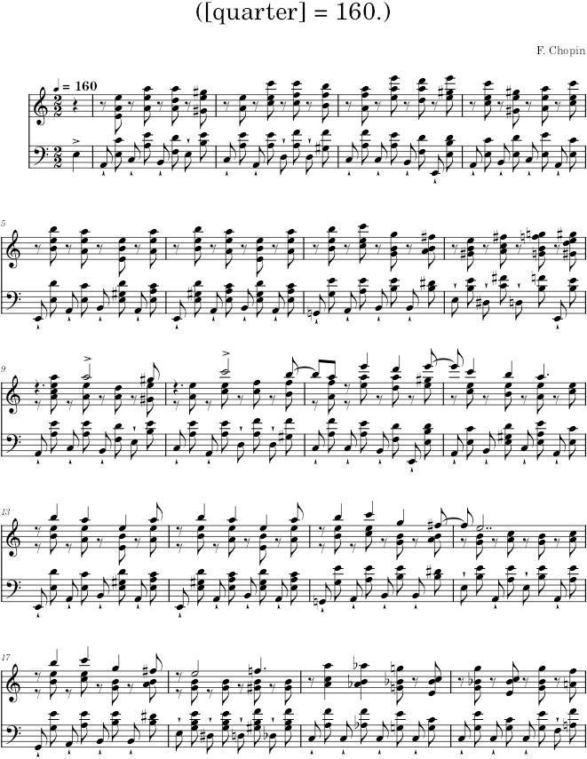 Etude in A minor Op. 25 No. 4 (Breitkopf ed.) - Chopin — first page preview