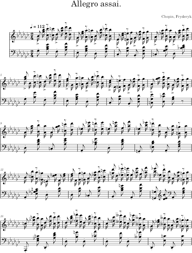 Etude in G-flat major Op. 25 No. 9 (Breitkopf ed.) - Chopin — first page preview