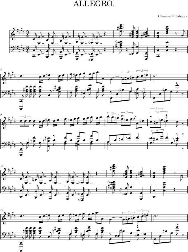 Polonaise No. 1, Op. 26 - Chopin — first page preview