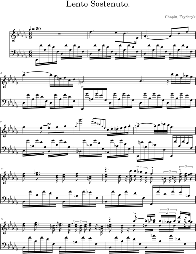 Nocturne in D-flat major Op. 27 No. 2 (Wessel ed.) - Chopin — first page preview