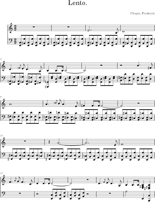 Prelude in A minor Op. 28 No. 2 (Catelin ed.) - Chopin — first page preview