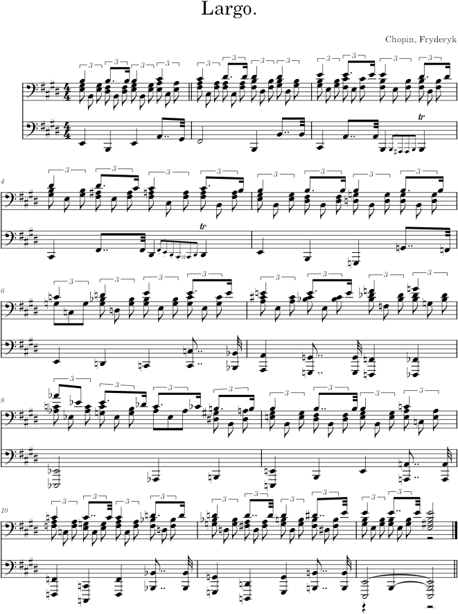 Prelude in E major Op. 28 No. 9 (Catelin ed.) - Chopin — first page preview