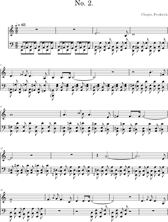 Prelude in A minor Op. 28 No. 2 (Breitkopf ed.) - Chopin — first page preview