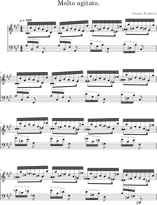 Prelude in F-sharp minor Op. 28 No. 8 (Breitkopf ed.) - Chopin — first page preview
