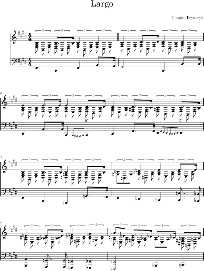Prelude, Op. 28 No. 9 — Largo - Chopin — first page preview