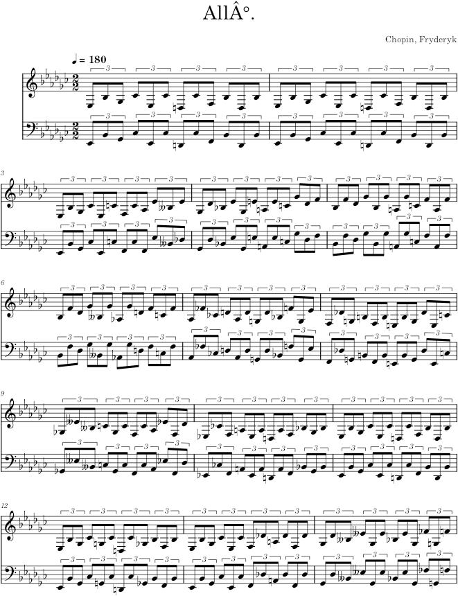 Prelude in E-flat minor Op. 28 No. 14 (Breitkopf ed.) - Chopin — first page preview