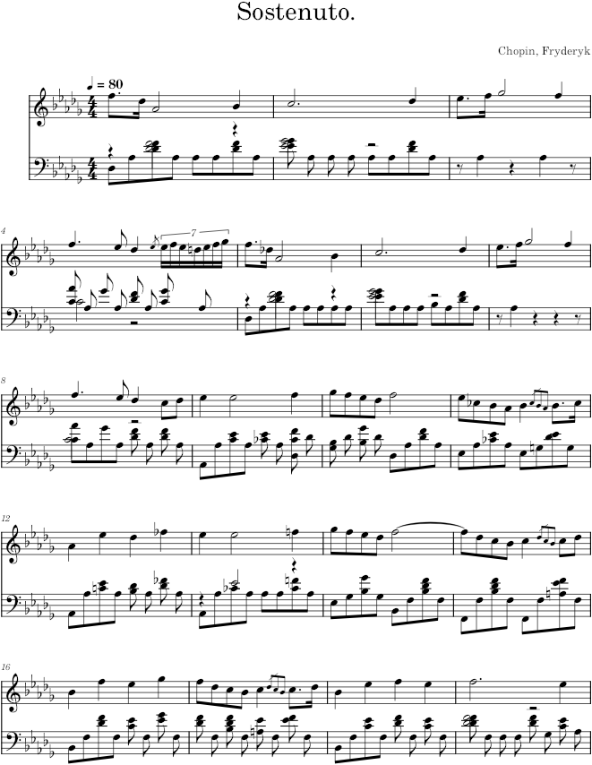 Prelude in D-flat major Op. 28 No. 15 (Breitkopf ed.) - Chopin — first page preview