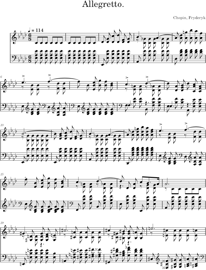 Prelude in A-flat major Op. 28 No. 17 (Breitkopf ed.) - Chopin — first page preview