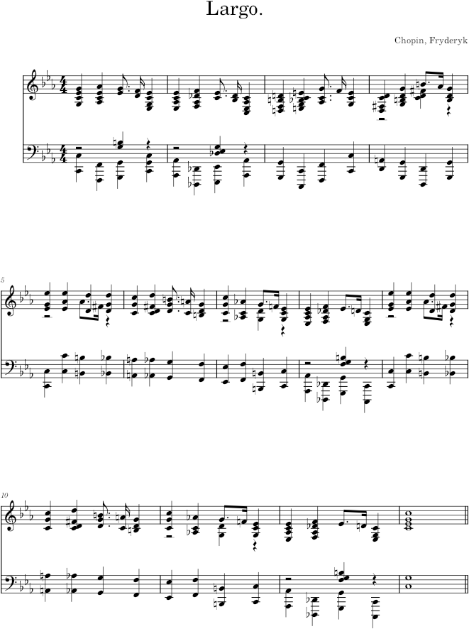 Prelude in C minor Op. 28 No. 20 (Breitkopf ed.) - Chopin — first page preview