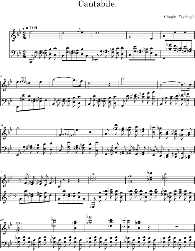 Prelude in B-flat major Op. 28 No. 21 (Breitkopf ed.) - Chopin — first page preview