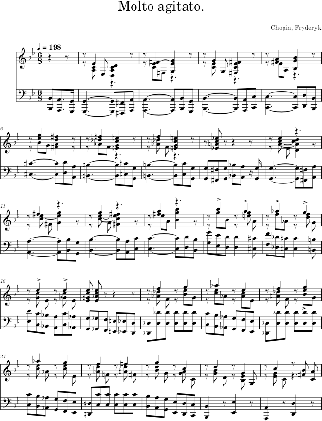 Prelude in G minor Op. 28 No. 22 (Breitkopf ed.) - Chopin — first page preview