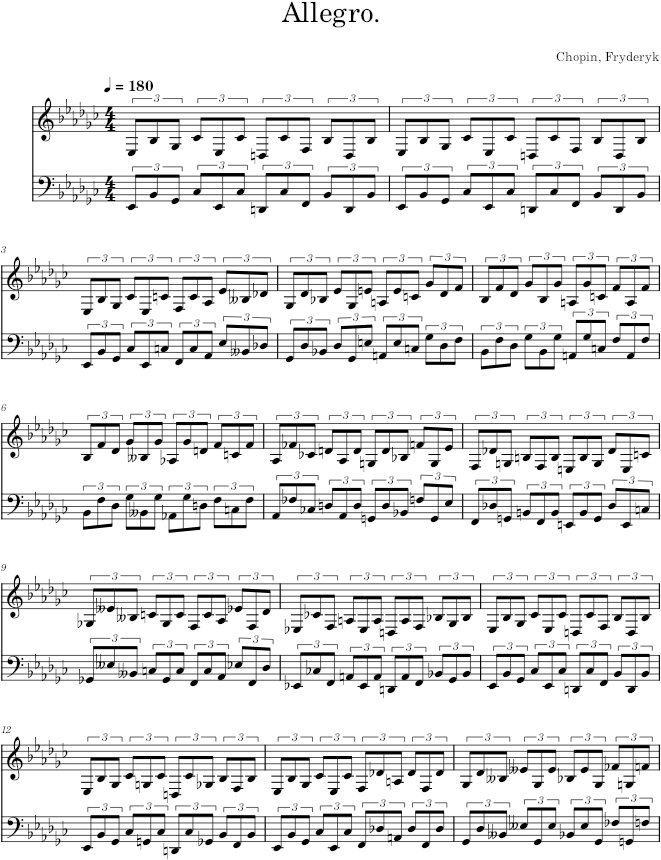 Prelude in E-flat minor Op. 28 No. 14 (Catelin ed.) - Chopin — first page preview