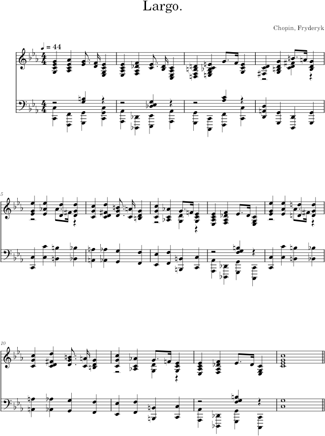 Prelude in C minor Op. 28 No. 20 (Catelin ed.) - Chopin — first page preview