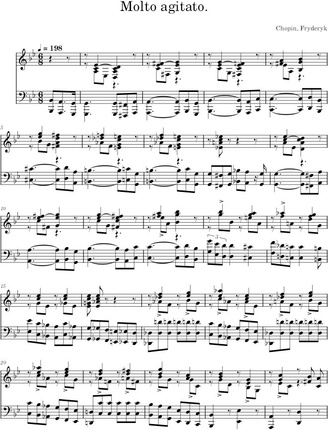 Prelude in G minor Op. 28 No. 22 (Catelin ed.) - Chopin — first page preview