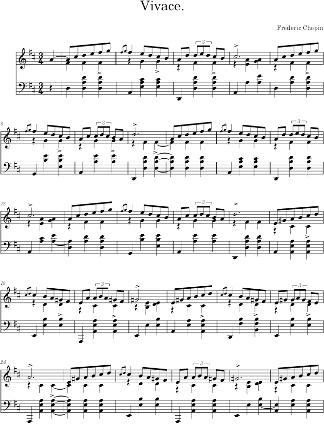 Mazurka in D major Op. 33 No. 3 (Breitkopf ed.) - Chopin — first page preview