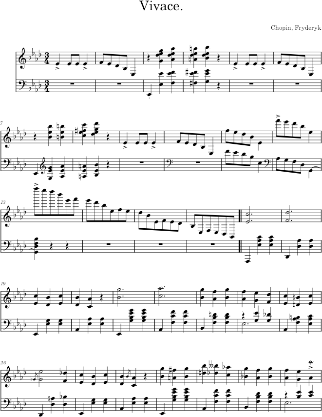 Waltz in A-flat major Op. 34 No. 1 (Schlesinger ed.) - Chopin — first page preview