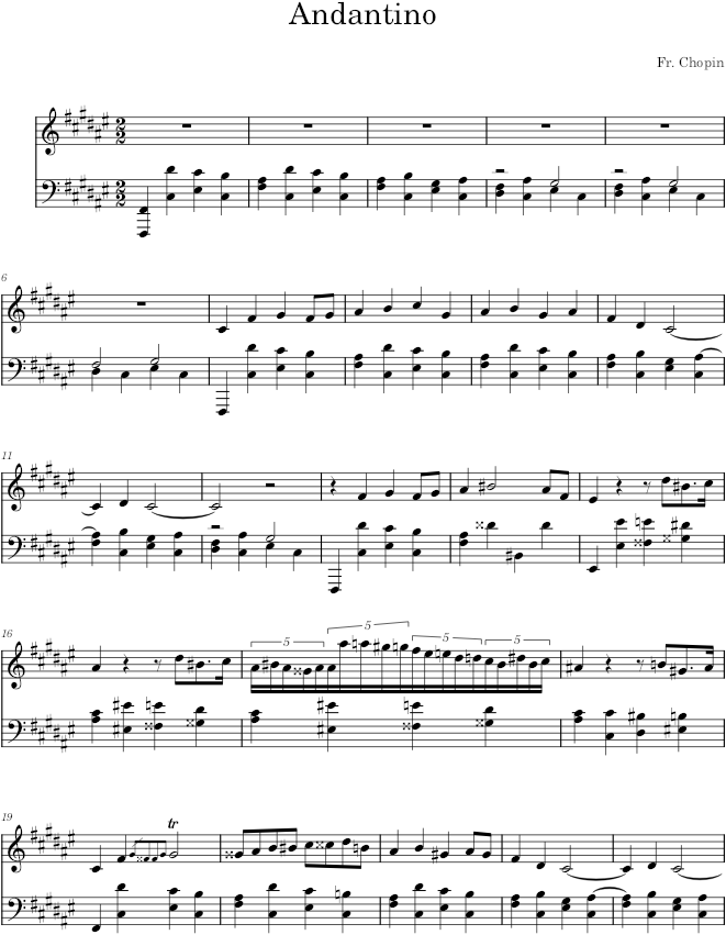 Impromptu in F-sharp major, Op. 36 - Chopin — first page preview