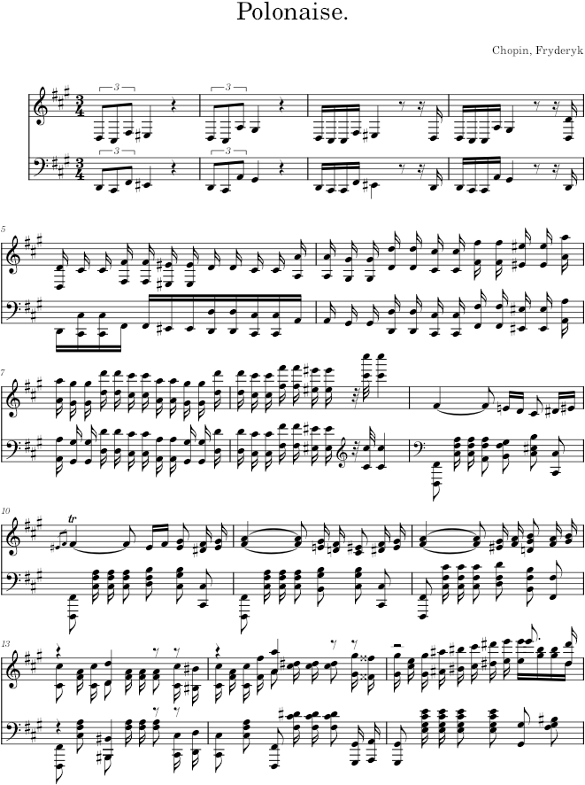 Polonaise in F-sharp minor Op. 44 (Mechetti ed.) - Chopin — first page preview