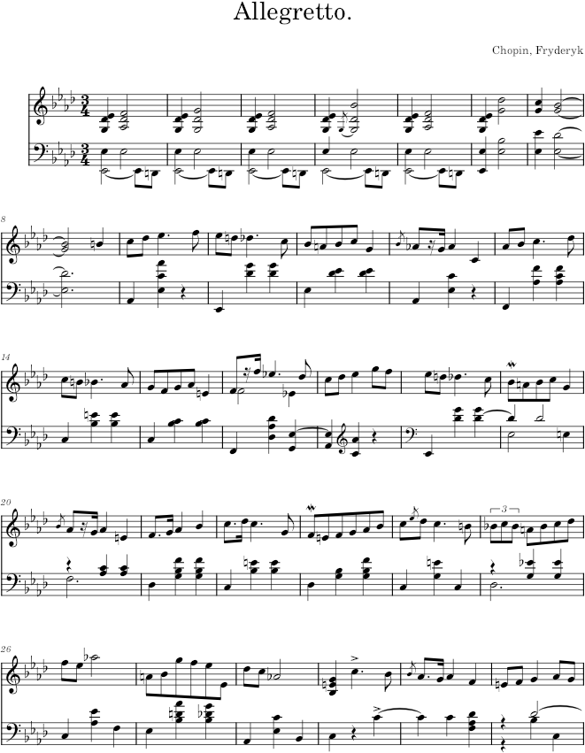 Mazurka in A-flat major Op. 50 No. 2 (Schlesinger ed.) - Chopin — first page preview