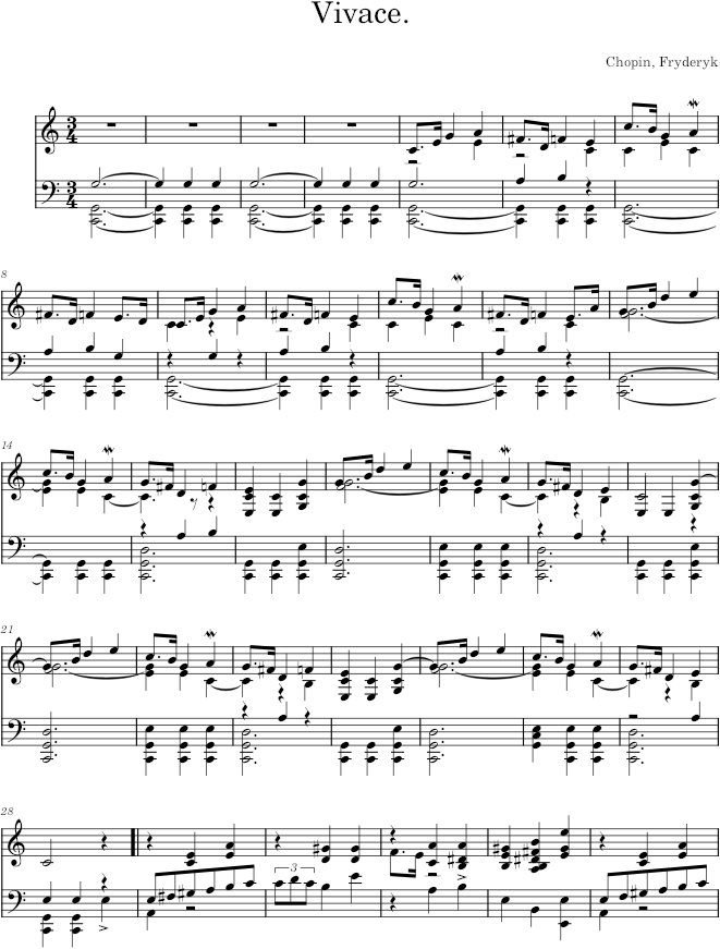 Mazurka in C major Op. 56 No. 2 (Schlesinger ed.) - Chopin — first page preview