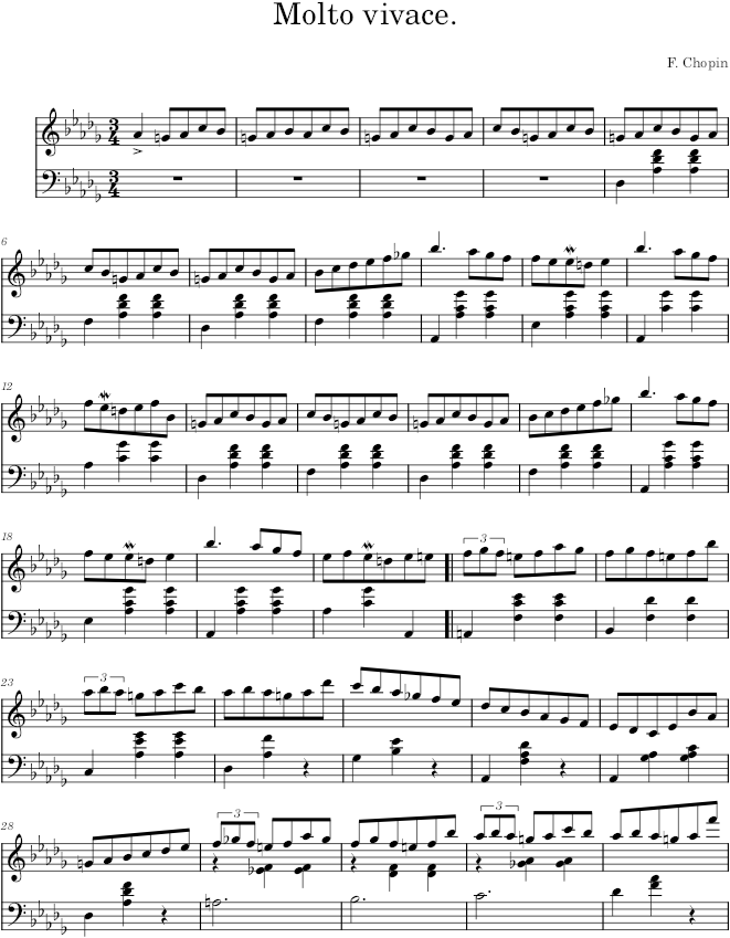 Waltz in D-flat major Op. 64 No. 1 (Brandus ed.) - Chopin — first page preview