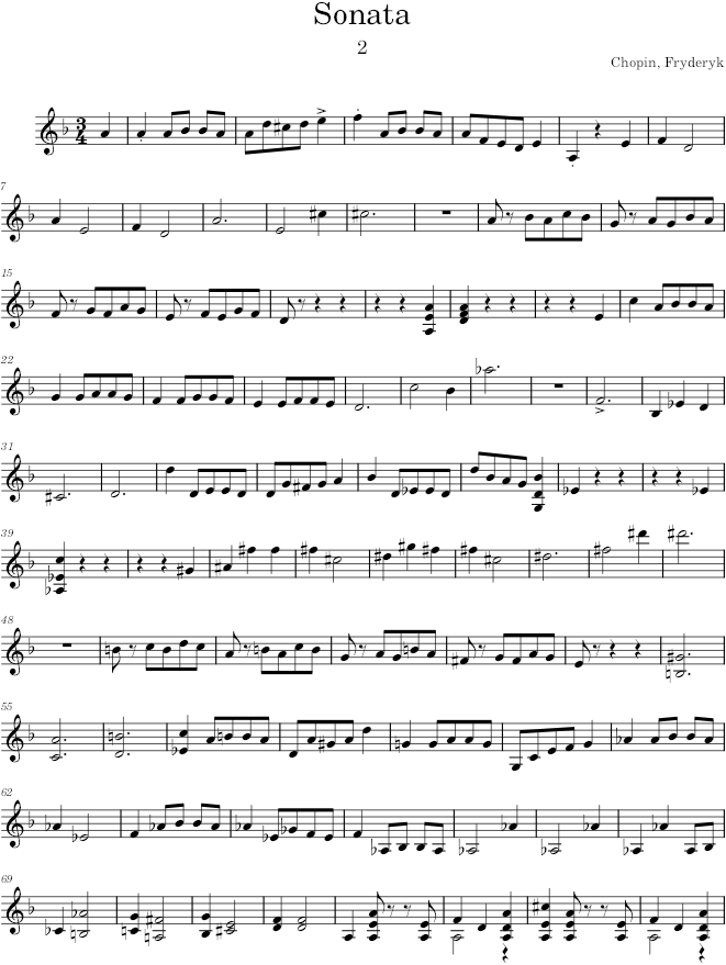 Sonata, Op. 65 - Chopin — first page preview